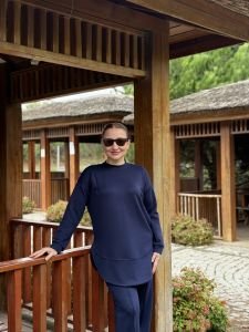 Ayışığı Oysho takım Lacivert