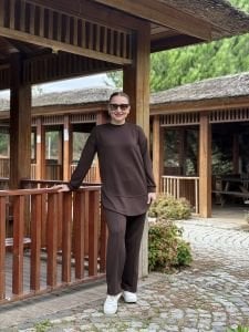 Ayışığı Oysho takım Kahve