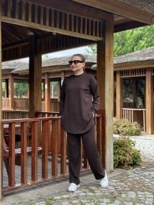 Ayışığı Oysho takım Kahve