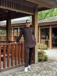 Ayışığı Oysho takım Kahve