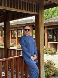 Ayışığı Oysho takım indigo