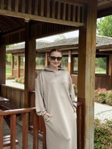 Taş Yarım FERMUARLI OYSHO ELBİSE