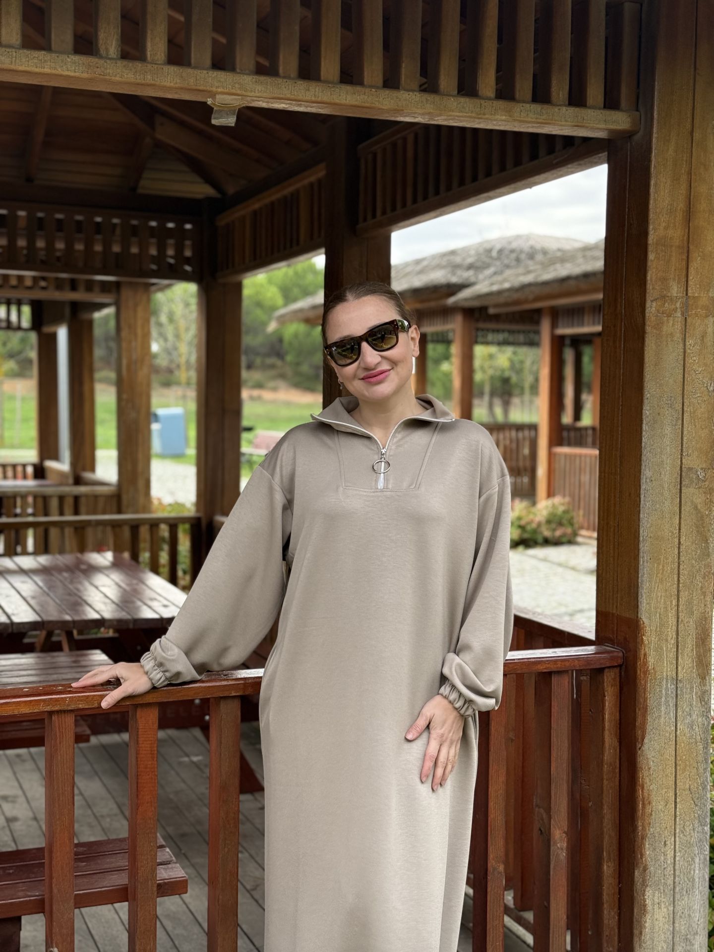 Taş Yarım FERMUARLI OYSHO ELBİSE