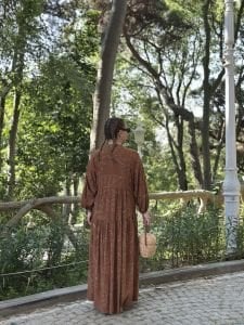 Premium pamuk katleya işlemeli taba