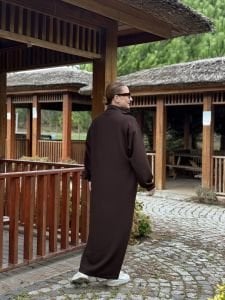 Kahve Yarım FERMUARLI OYSHO ELBİSE