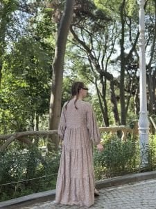Premium pamuk katleya işlemeli vizon