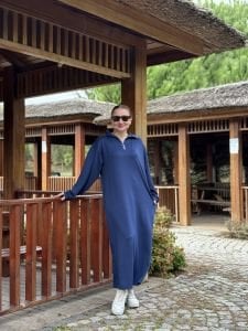 İndigo Yarım FERMUARLI OYSHO ELBİSE