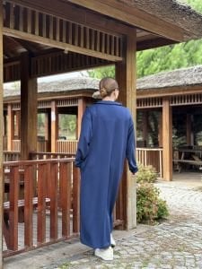 İndigo Yarım FERMUARLI OYSHO ELBİSE