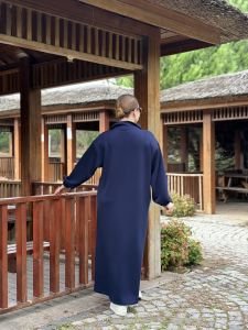 Lacivert Yarım FERMUARLI OYSHO ELBİSE