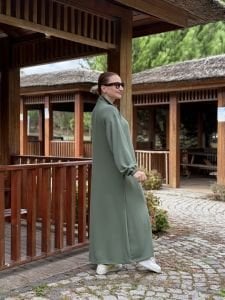 Çağla Yarım FERMUARLI OYSHO ELBİSE