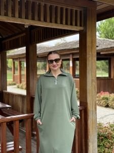 Çağla Yarım FERMUARLI OYSHO ELBİSE