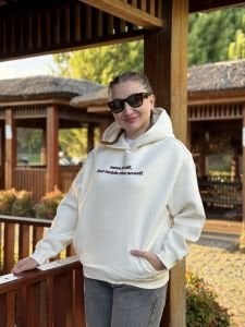 Orjinal marka Oversize Bersh. sweat krem