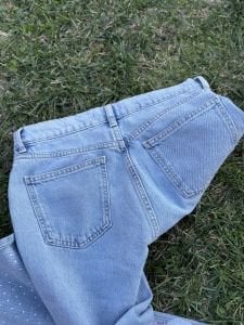 Taş İşlemeli Orjinal mng MAVİ kot pantolon