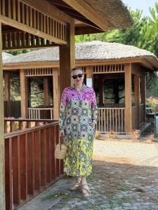 Geom gömlek elbise etek ucu sarı