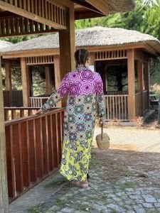 Geom gömlek elbise etek ucu sarı