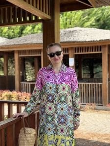 Geom gömlek elbise etek ucu sarı