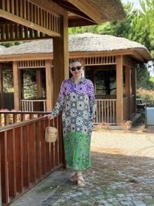 Geom gömlek elbise etek ucu turuncu