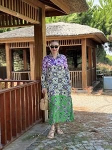 Geom gömlek elbise etek ucu turuncu