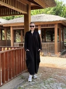 Fermuarlı Oysho tasarım elbise