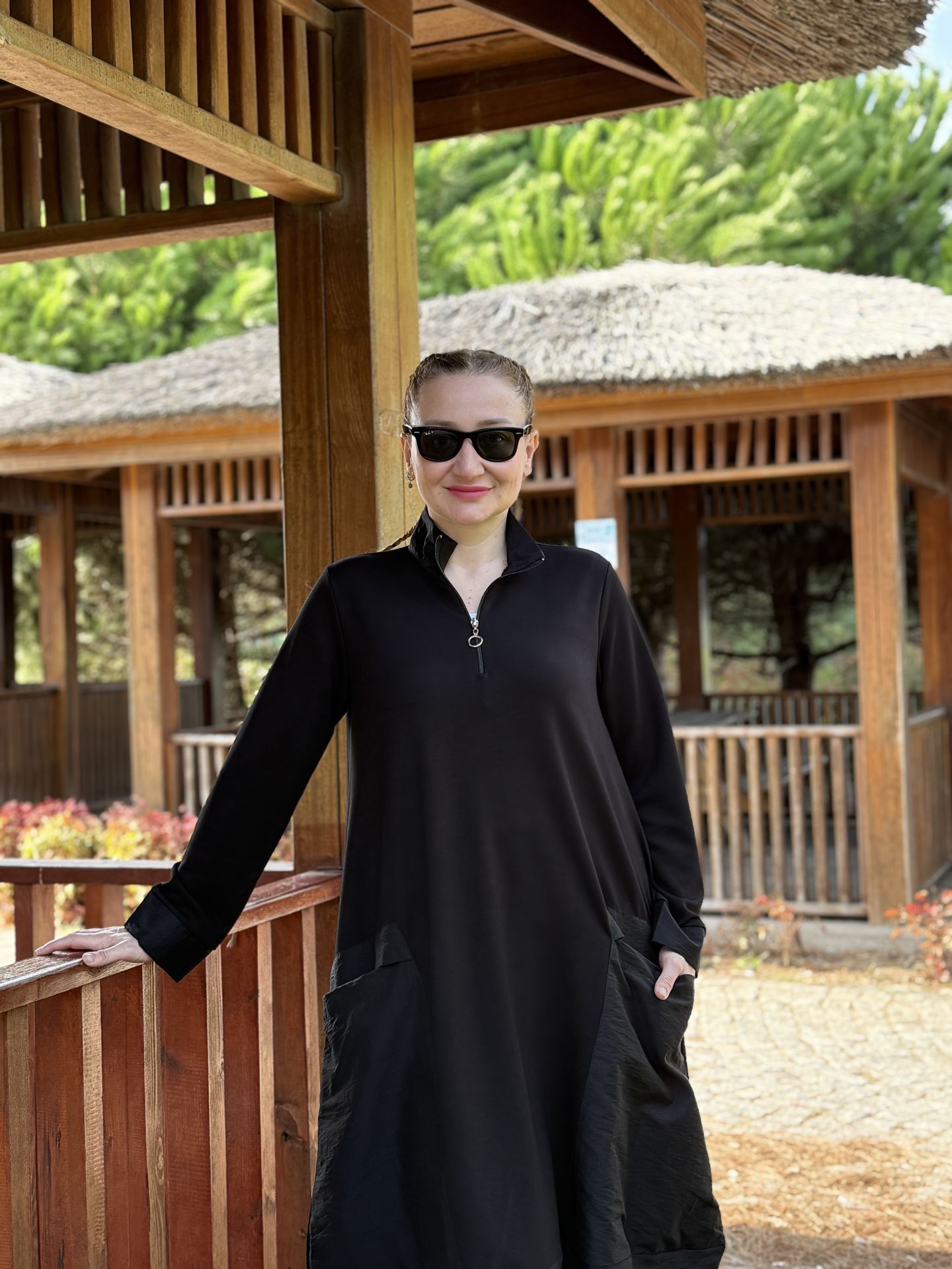 Fermuarlı Oysho tasarım elbise