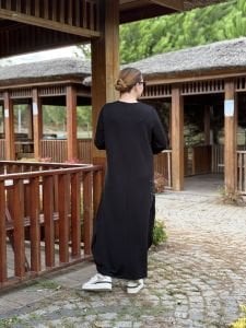 Zımbalı cepli Oysho tasarım elbise