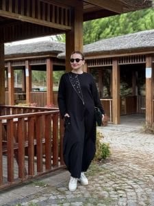 Zımbalı cepli Oysho tasarım elbise