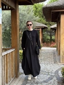 Zımbalı cepli Oysho tasarım elbise