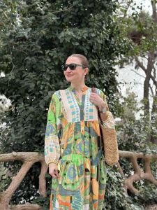 Yeşil Tiana Katleya Elbise