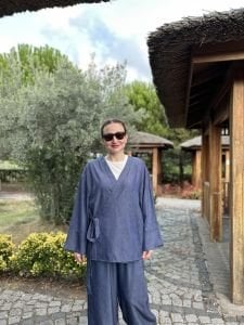 Kruvaze tensel kot takım Koyu mavi