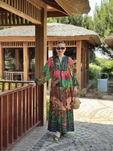 Premium Siena modal katleya elbise yeşil