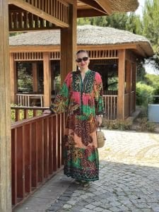Premium Siena modal katleya elbise yeşil
