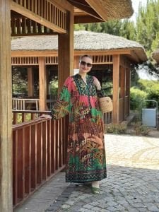 Premium Siena modal katleya elbise yeşil