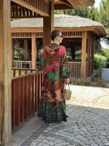 Premium Siena modal katleya elbise yeşil