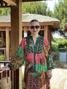 Premium Siena modal katleya elbise yeşil