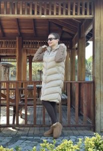 Sütlü kahve şişme yelek