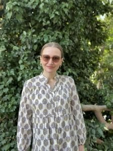 Mor çiçek pamuk keten