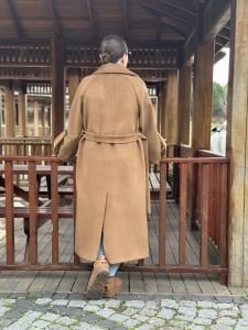 Taba Kaşe Kaban kolu düğmeli (kemersizdir)