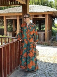 Leyla modal tensel katleya elbise