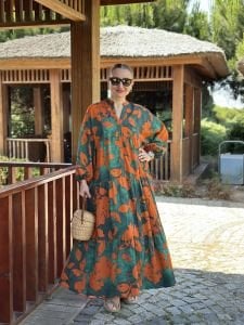 Leyla modal tensel katleya elbise