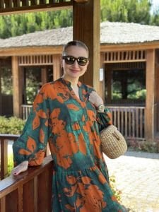 Leyla modal tensel katleya elbise