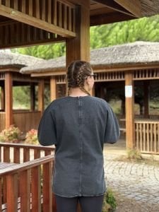 Orijinal marka Taşlı Kot Bluz antrasit