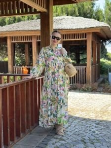 Pırıl modal tensel katleya elbise