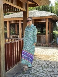 Bali gömlek elbise mint