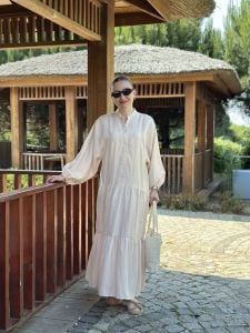Tensel düz katleya krem
