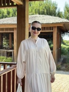 Tensel düz katleya krem