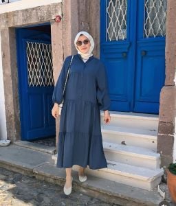 Tensel düz katleya lacivert