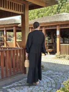 Tensel kumaş düz katleya siyah
