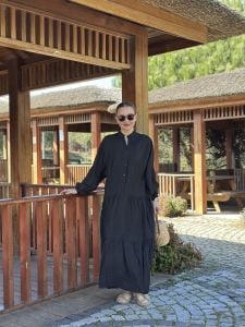 Tensel kumaş düz katleya siyah