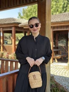 Tensel kumaş düz katleya siyah