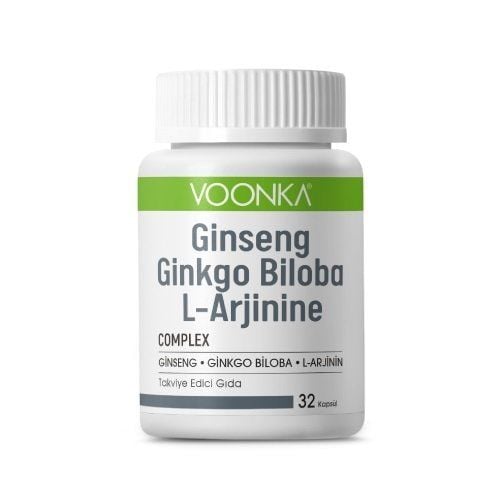 Voonka Ginseng Ginkgo Biloba L-Arginine 32 Kapsül